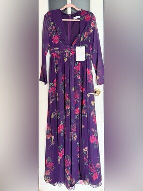 Mac Duggal 68558 Purple Floral Evening Dress